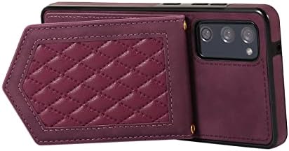 Caixa da carteira XYX para Samsung S20 Plus, Crossbody Strap PU Couro RFID Bloqueio de cartão de crédito Caso de cartão de crédito Espelho escondido com cordão ajustável para Galaxy S20 Plus 5G, Red Wind Red