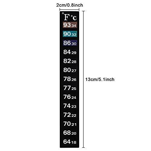 20 peças Termômetro de temperatura Digital Adesivo Termômetro Termômetro Aquário Termômetro Termômetro Termômetro Termômetro