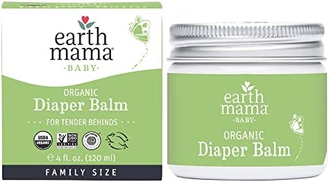 Terra Mama fralda orgânica Bálsamo Multiperimos Pomada 2 Fl. Oz. + 4 fl. Oz. SET | EWG verificado, petróleo e fragrância grátis