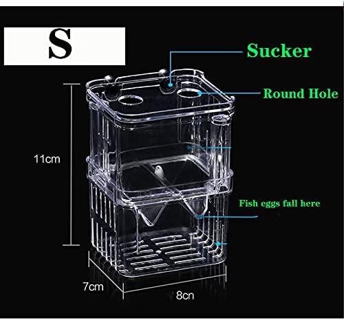 Caixa de criação de peixes de aquário Caixa de criação de peixes de peixe Caixa de incubação de incubador para peixes para