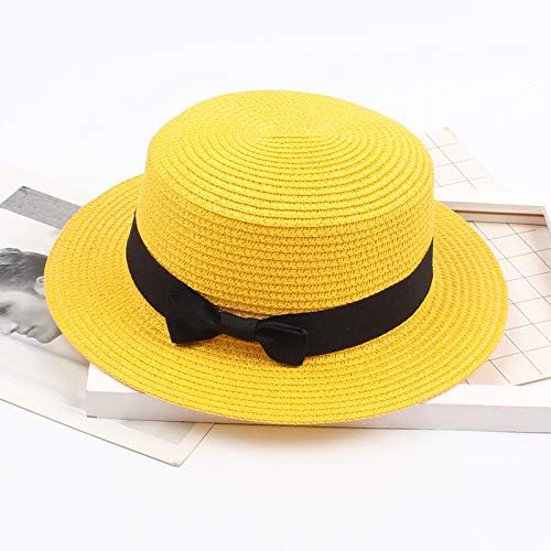 Chapéu de palha sólido praia sol viseira senhoras chapéu de tampo feminino de verão tampa de beisebol de verão de beisebol angustiado Cap mulheres