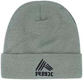 Rbx ativo feminino unissex 2 lã macio ladeado chapéu de inverno chapéu de malha com punho de malha