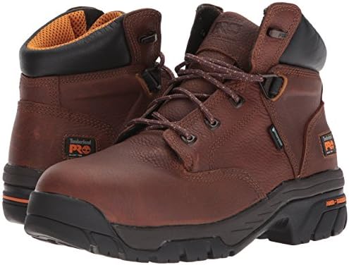 Timberland Pro Men's Helix 6 Alloy Segurança de dedão industrial à prova d'água, Brown, 5