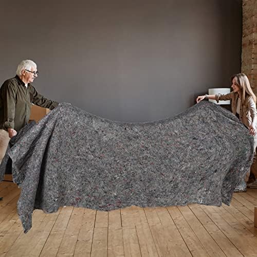 Pinkunn 50 peças Têxtil Motivo de movimentação Cobertores a granel de 40 x 71 polegadas Cobertores de resistência à tração alta cobertores de transporte manchas movendo cobertores de embalagem para equipamentos de movimentação e armazenamento