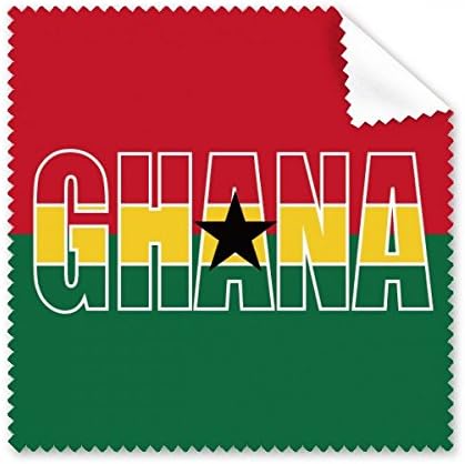 Nome da bandeira do país de Gana Limpeza de tecidos de pano de telefone de óculos de limpeza 5pcs