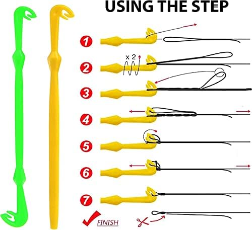 BAIXIKLY 4 PCS Easy Hook Loop Tyer Tool Tool Plástico gancho Desenhar