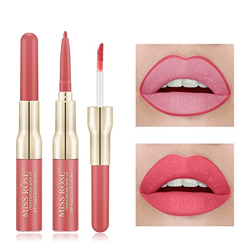 Espeshion Lip Double Lip Lip Lipgloss Transmita Maquiagem Matte Impermea Lips Impermea Lip Gloss.