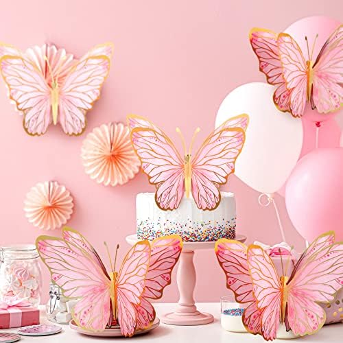10 peças peças centrais de borboleta para mesas decorações de festas de borboleta Toppers de mesa de borboleta Centerpieces decoração de parede para abastecimento de festa de chá de bebê de aniversário