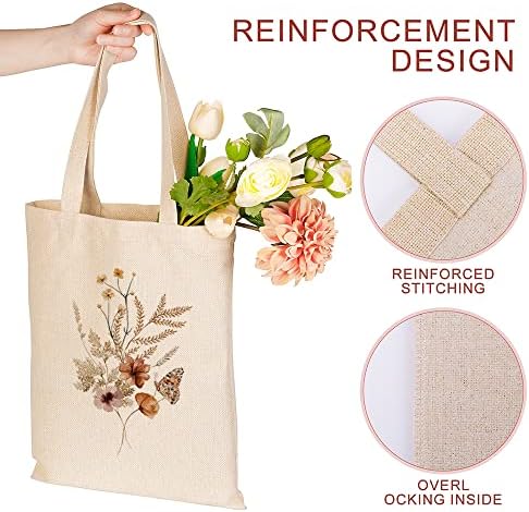 Floral Tote Tote Bag estético Planta Tote Bag Shopping Reutilable Beach College Women Professor Professor