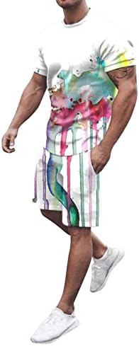 Camisa de praia de verão bmisEgm para homens roupas de verão praia de manga curta camisa impressa de terno curto calça homem