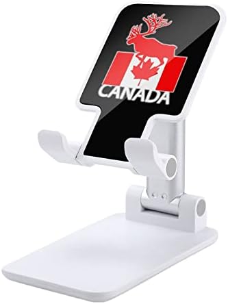 Bandeira de alce Canadá, suporte de celular dobrável portátil, suporte ajustável para acessórios de mesa de viagem