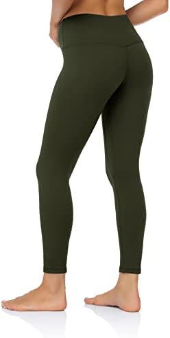 Colorfulkoala alta cintura listada alinhada perneiras térmicas meias de ioga térmica Winter Warm Workout Palnts 25/28 ''