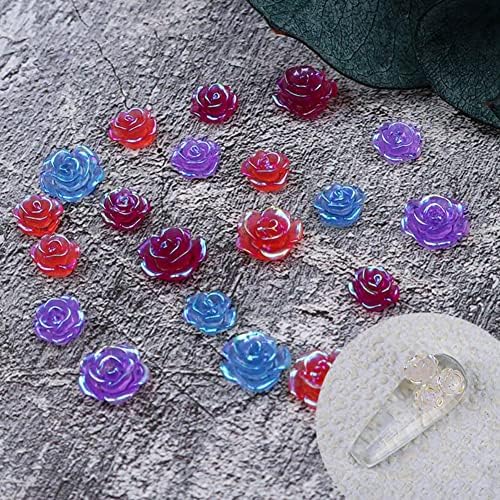 50pcs/definição strassões de unhas requintadas DIY DIY Little fofo fotocrômico Camellia Flowers Decor de unhas Supplies de salão de beleza -