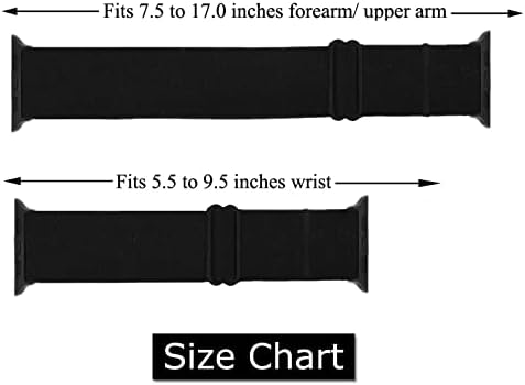 Bandada de pulso/braçadeira elástica ajustável para compatível com a série Apple Watch 3 2 1 38mm/42mm, Apple Watch