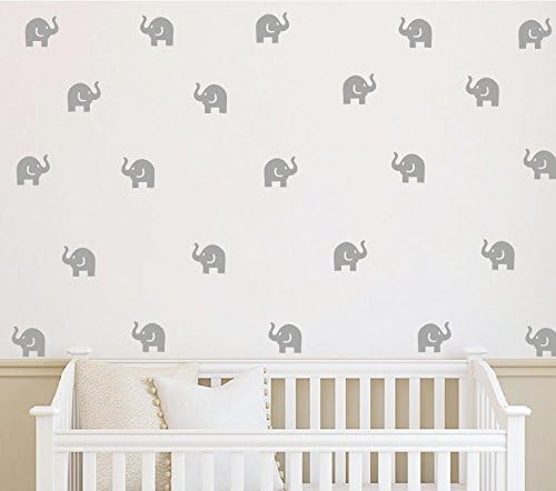 Adesivos de decalque de elefante de elefante -36 adesivos de decoração de parede de elefante para garotos - Arte Vinil Removível