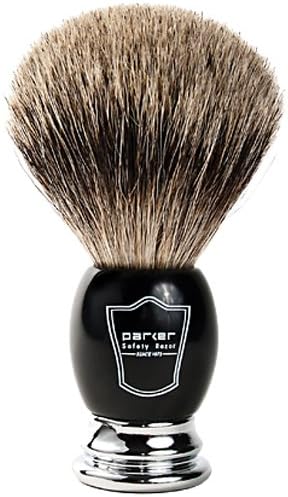 Parker SRB Splade Straight Edge Straight Borge Barbeiro de barbear barbeador - inclui escova pura de Badger de Parker, suporte de barbear cromado de baixo perfil, parker srb shavette naval e 100 lâminas de barbear