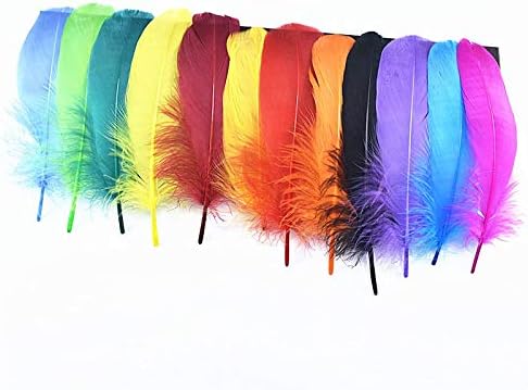 Zamihalaa quente 20-100pcs/lote natural tingido de penas de ganso dourado de ganso de 13 a 18 cm de jóias DIY Plumes Plumes for