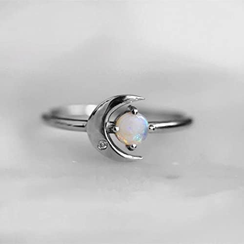 Anéis de casamento e noivado anel de diamante anel de diamante Lua Ladies Creative Zircon Decoration
