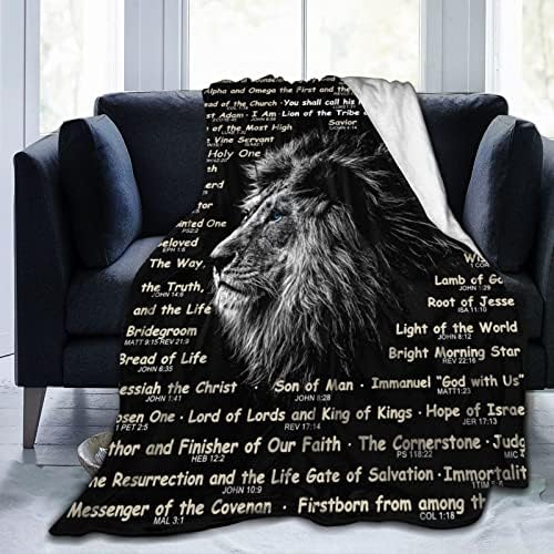 VERSE Bíblia Coberta Presentes Cristãos - Religiosa Planta Cobertor Macio leve Cobertores de leão quente e leve