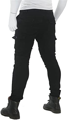 Jeans masculinos respiráveis ​​calças resistentes a homens para homens lounge com 2 pares de protetores de quadril e joelhos removíveis