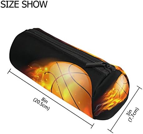 U Life Life Sports Sports Basketball Fire Flames Pen lápis Case Bolsa bolsa bolsa Bolsas de maquiagem cosmética