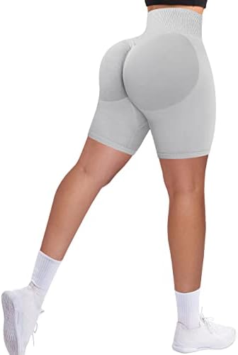 Janvur Scrunch Butting Lucro de exercícios para mulheres com cintura alta Lift Yoga Gym Bottom shorts sem costura