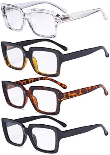Eyekepper economiza 10% em 5 pacotes mulheres retro grandes óculos de leitura e 4 pacote de design de grandes dimensões Leitor +2.50