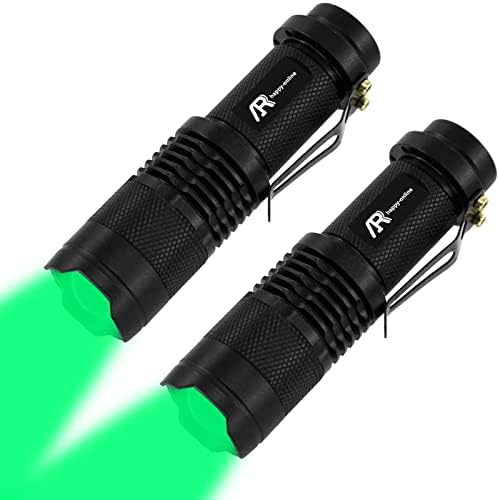 AR Feliz lanterna LED de luz verde online, tocha tática com zoom de modo único, luz de foco ajustável para observação de astronomia, visão noturna, pesca, caça, detecção