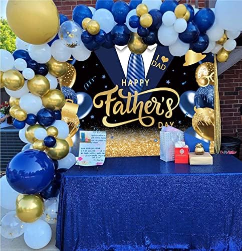 Feliz Dia dos Pais Baldão Blue Gold Balloon Balloon Faculdade de Festa do Pai Eu amo pai, obrigado papai Festival Festival
