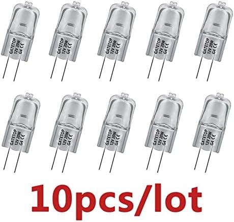 KJDPP 10pcs/lote g4 lâmpadas lâmpadas de halogênio g4 12v 20w lâmpada para decoração de interiores lustre de cristal lustre