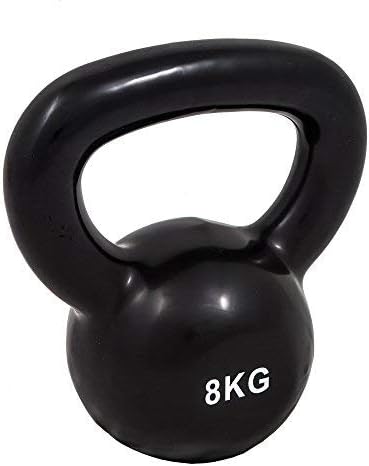 FH Pro Kettlebell Ferro fundido com revestimento de PVC de borracha | Treinamento para exercícios de fitness masculinos de ginástica Homens | 8kg, 12kg, 14kg, 16kg, 18kg, 22kg, 24kg, 30kg, 32kg