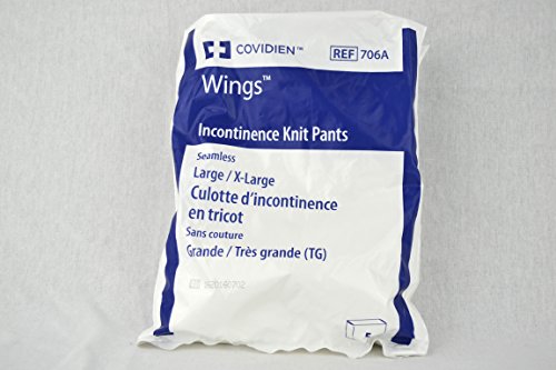 Covidien 706a Wings Incontiny Knit Pants, sem costura, grande/x-large