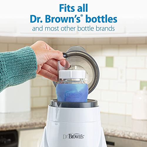 Dr. Brown Deluxe Baby Bottle mais quente e esterilizador para garrafas e potes de comida com opções anti-cólicas+ garrafas de bebê