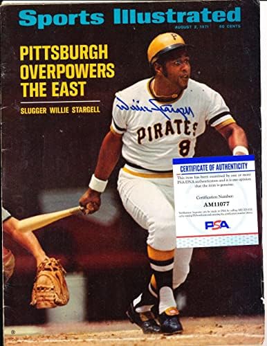8/2 1971 Sports Illustrated Willie Stargell Pirates assinado PSA/DNA Participação - Revistas MLB autografadas