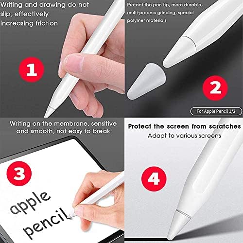 Nibs Cover compatível com a capa de dicas de lápis Apple para desenhar silencioso compatível para Apple lápis 1st/2ª dicas de silicone case