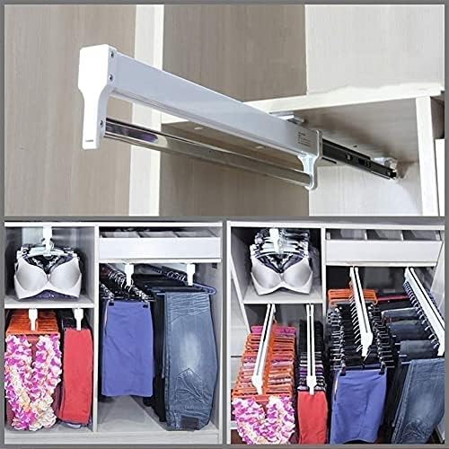 Racks de secagem de Fehun, Roupas Rail de 35cm-60cm- Puxe o rack de rack/calça de secagem de armário, rack de secagem de guarda-roupa que economiza espaço, rack de armazenamento doméstico, para cachecol/jeans/toalha/empate/350mm