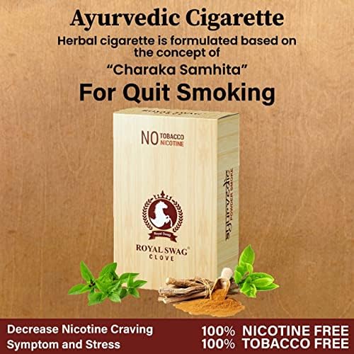 Royal Swag Ayurvédico Cigarros de Herbais Tabaco Free de cigarros de nicotina de cravo do cravo