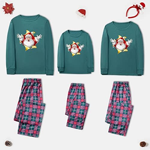 Conjunto de pijamas da família PJ Diyago, camiseta de manga longa e calça de manga longa de Natal