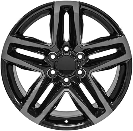 OE Wheels LLC Bordas de 20 polegadas se encaixam no Chevy Silverado 1500 Trail Boss Madeiro Black TINTED 20X9 BIRS HOLLANDER 5911