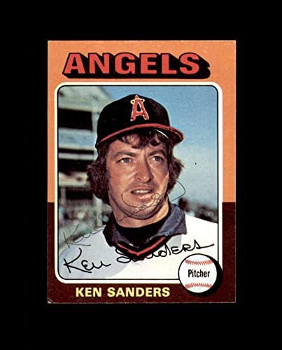 Ken Sanders assinado à mão de 1975 Topps California Angels Autograph