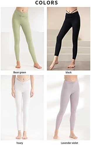 Miashui Yoga Flower Calça Perneiras com bolsos para mulheres NÃO VER através do treino High Wistide Running Yoga Pant Nation