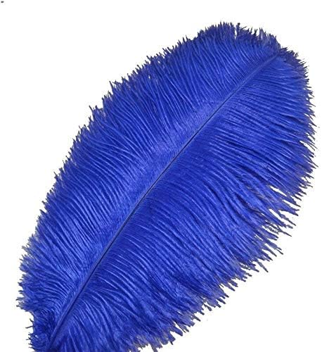 Zamihalaa Wholesale100-1000pcs Avestruz Feather30-35cm Diy Decoração de casamento em casa Pluma Carnival Festas Feathers for Crafts - Azul claro - 100pcs