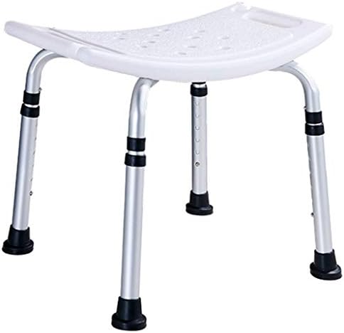 Lzlyer Shower Cadeira Baça de banheira portátil com pernas de alumínio duráveis ​​ajustáveis ​​Banco de banho ， Anti Skid e sem