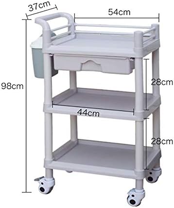 Kaikea Light and Strong Work Home Cart Tool Trabalho portátil Carrinho doméstico com gaveta e carrinho de rolamento de beleza de