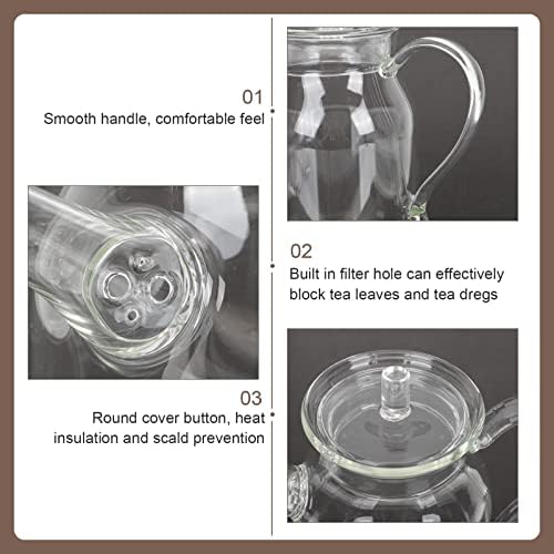 Chaleira de tanque de vidro de vidro de vidro de vidro de cabilock fogão de vidro de vidro de vidro de chá portátil panela