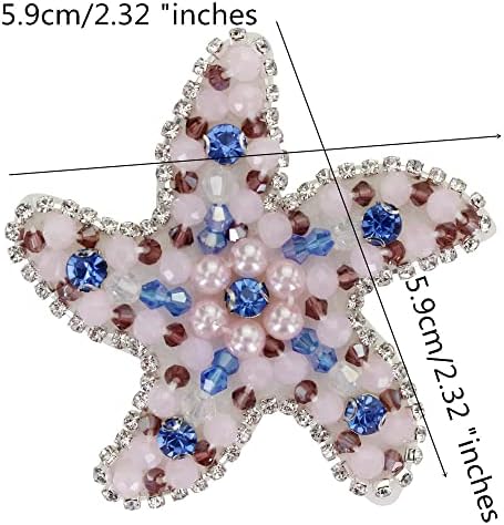 Madeiry Star Star Patches de Pedra de Cristal para Roupas Diy Strass Costura On Apliques Bistê 3Pieces th22322x
