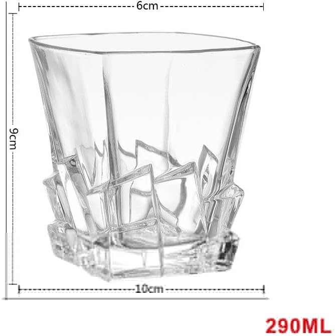 Conjunto de vidro de uísque ZSEDP com uísque de vidro Conjunto de 6 óculos antiquados ótimos para escocês e bourbon