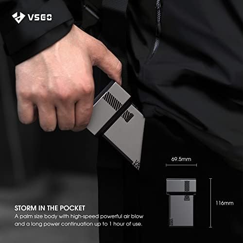 VSGO ELECTNICL AR Air Blower portátil Recarregável Duster de ar elétrico 100000 RPM Palm Turbo Blower para câmera, lente, teclado,