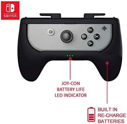 Sliq Gaming Nintendo Switch Joy Charge Grip - GRIP DE CONTROLADOR + BATERIA INTERMECTE