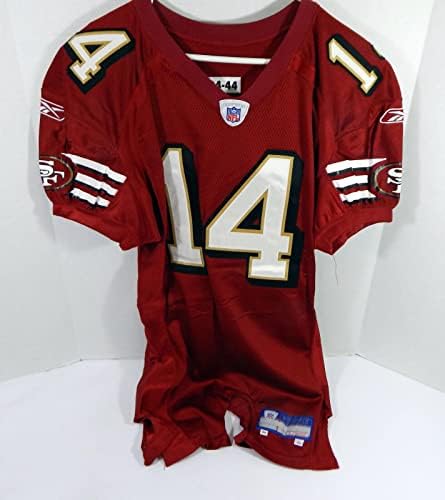 2004 San Francisco 49ers 14 Jogo emitiu camisa vermelha 44 DP30865 - Jerseys de jogo NFL não assinado usada
